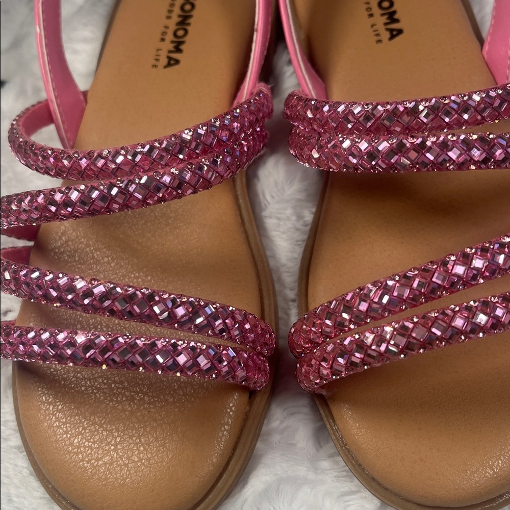 Kids’ Sonoma Pink Crystal Strap Sandals